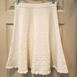 Grace elements ivory knit aline skirt LG *A1